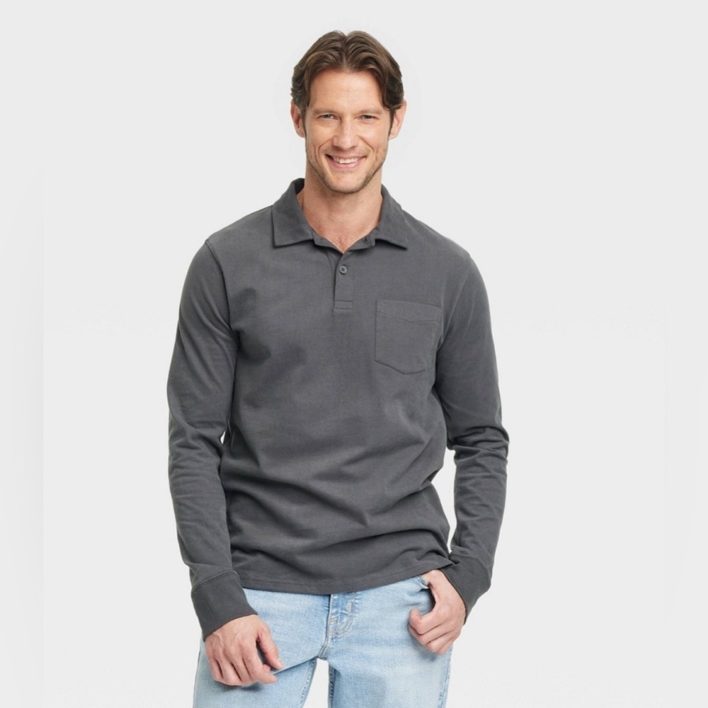 Goodfellow & Co Men's Polo Shirt - Dark Gray ,Vintage polo .